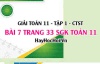 Giải bài 7 trang 33 Toán 11 tập 1 SGK Chân trời sáng tạo